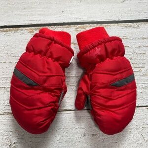 Cozy Waterproof Red Kids Mittens